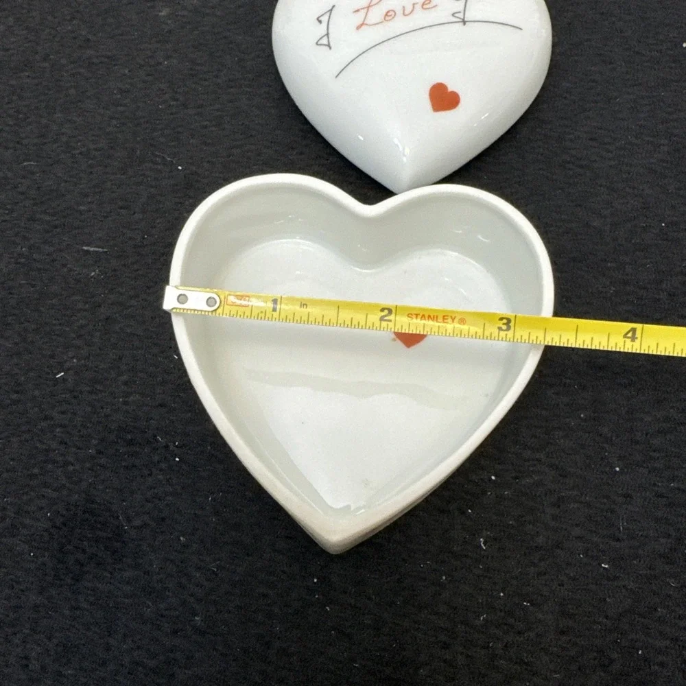 Limoges France Porcelain Heart Trinket Box 